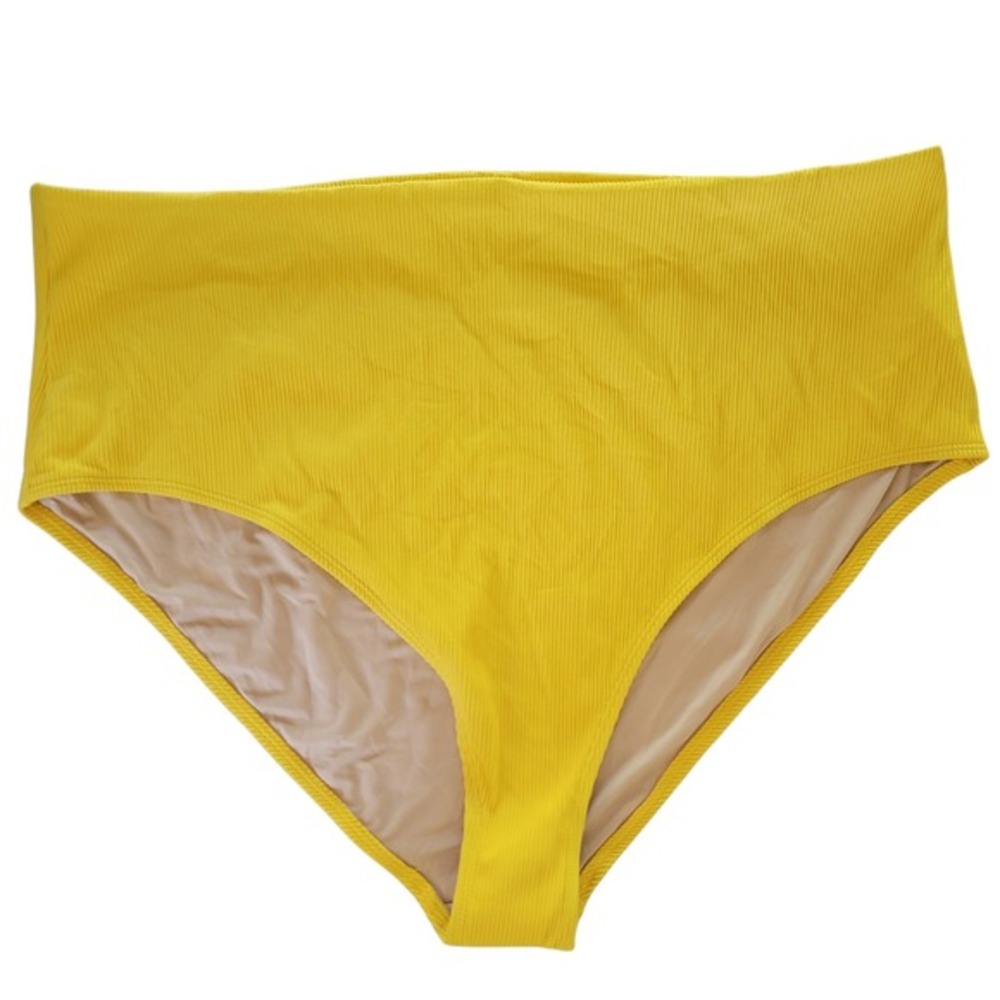 Old Navy High Waist Swim Bottom Ribbed Full Coverage Yellow‎ 3X